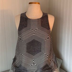 HD in Paris Black and White Optical Print Tank Top